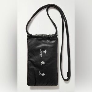 Off-White Sunglasses/ Glasses Pouch/Case, Padded Drawstring Shoulder Bag NWOT